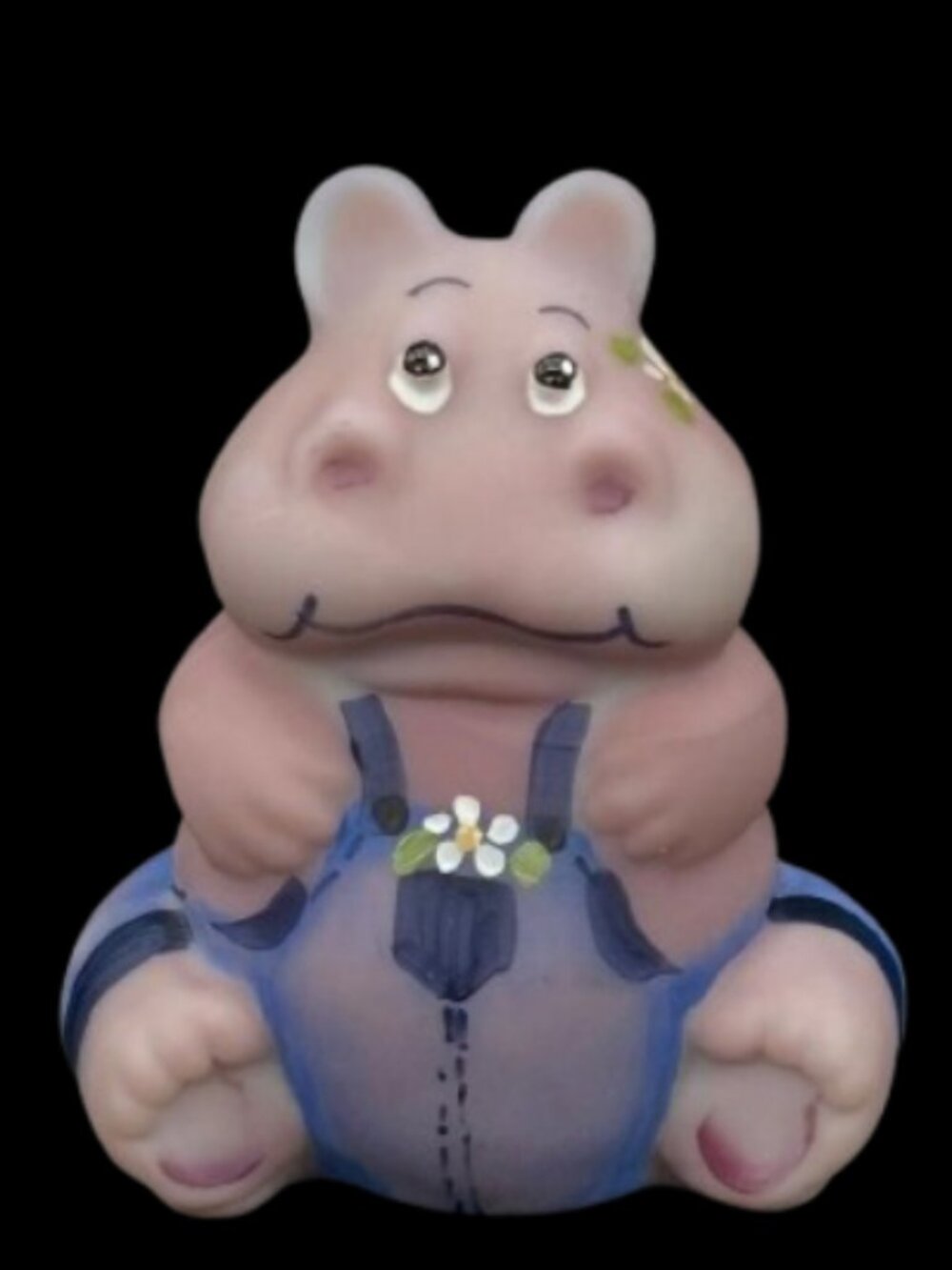 VERY RARE Vintage Fenton 2005 Blue Burmese Hippo Centennial Collection Signed